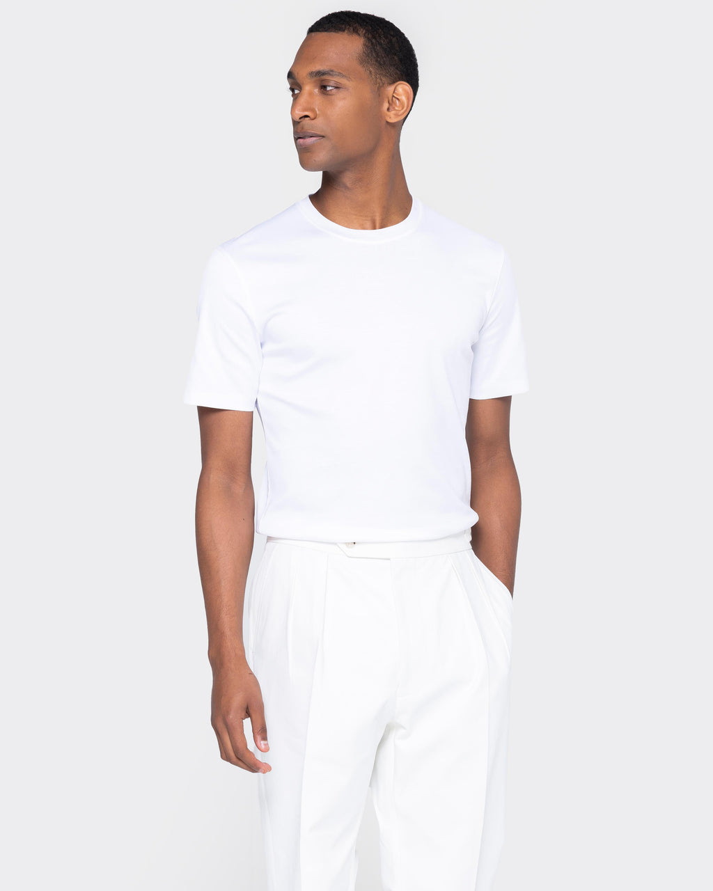 T-shirt Uomo Cotone Love My Fashions - Giromanica Comodo, Girocollo, Tinta Unita - Foto 4